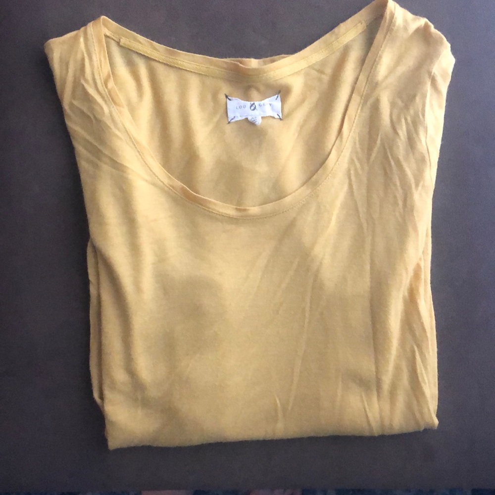 Lou & Grey yellow long sleeve tee. Size XS. $15